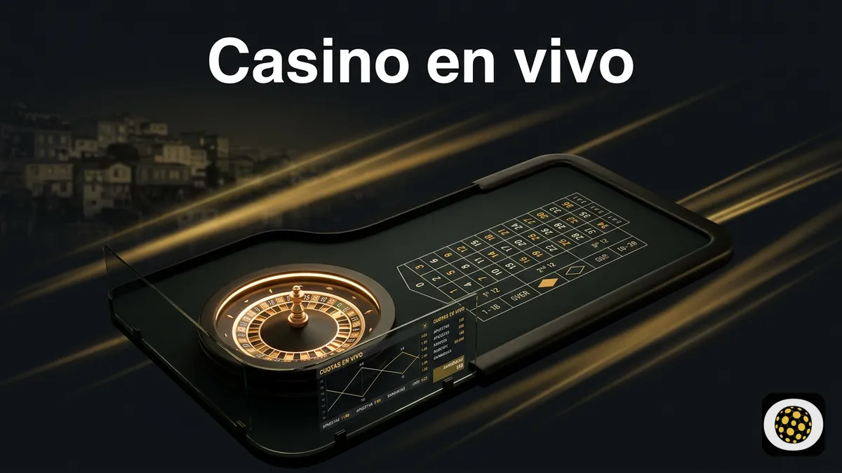 Mesa de casino en vivo de Betobet Chile con ruleta y tablero de cuotas en vivo bajo luces amarillas